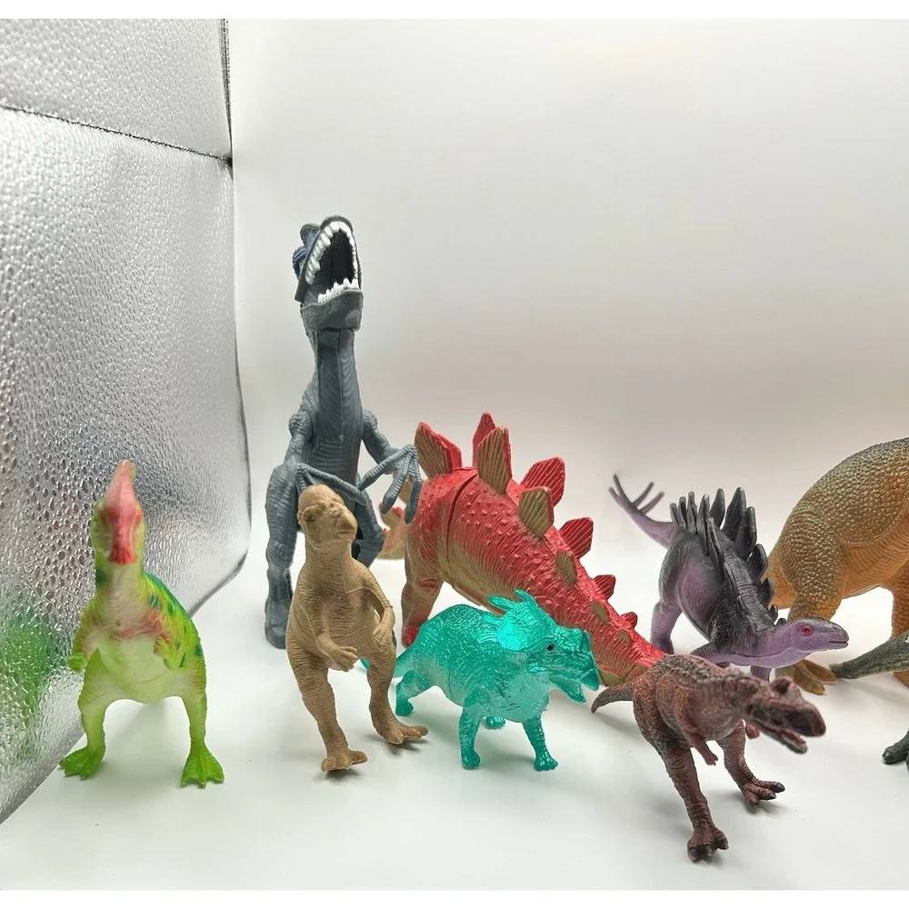 11‎ Pc Dinosaur Toy Lot T-Rex Raptor Triceratops Stegosaurus Kids Figures